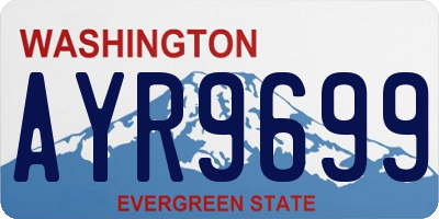 WA license plate AYR9699