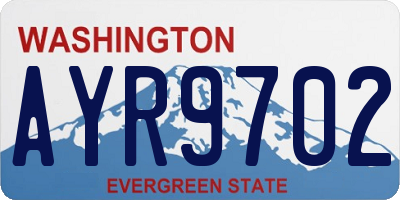 WA license plate AYR9702