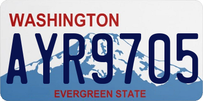 WA license plate AYR9705