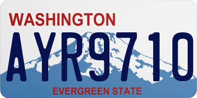 WA license plate AYR9710