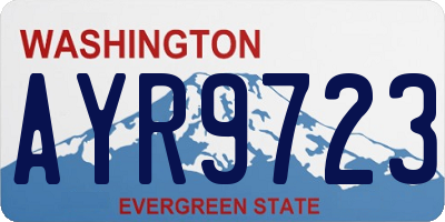WA license plate AYR9723