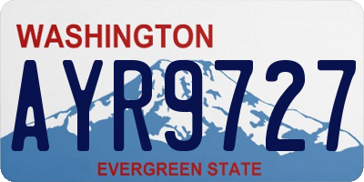 WA license plate AYR9727
