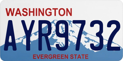 WA license plate AYR9732