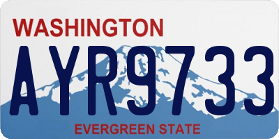 WA license plate AYR9733