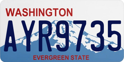 WA license plate AYR9735