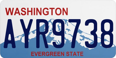 WA license plate AYR9738