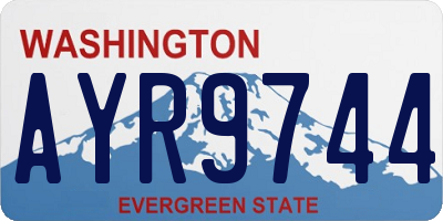 WA license plate AYR9744