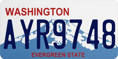 WA license plate AYR9748