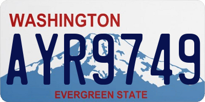 WA license plate AYR9749