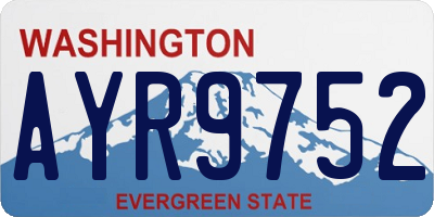 WA license plate AYR9752