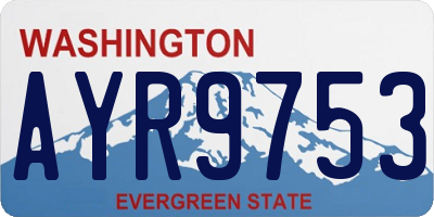 WA license plate AYR9753