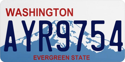 WA license plate AYR9754