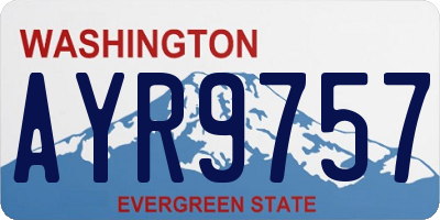WA license plate AYR9757