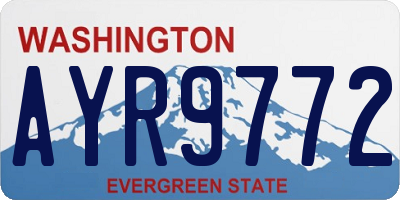 WA license plate AYR9772