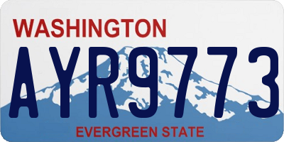 WA license plate AYR9773