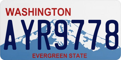 WA license plate AYR9778