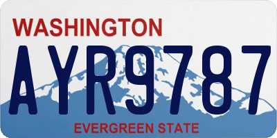 WA license plate AYR9787