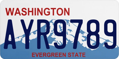 WA license plate AYR9789