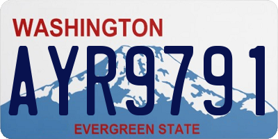 WA license plate AYR9791