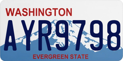 WA license plate AYR9798