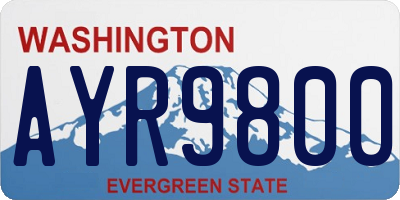 WA license plate AYR9800
