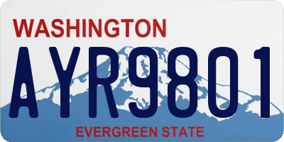 WA license plate AYR9801