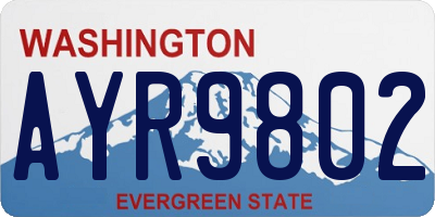 WA license plate AYR9802