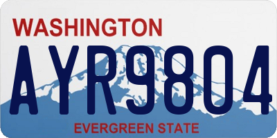 WA license plate AYR9804