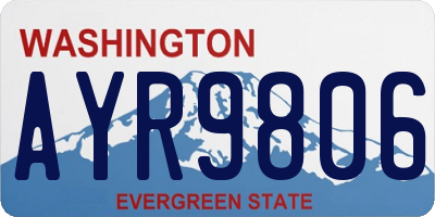 WA license plate AYR9806
