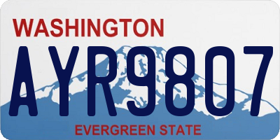 WA license plate AYR9807
