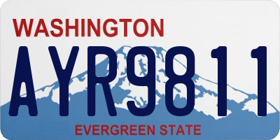 WA license plate AYR9811