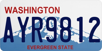 WA license plate AYR9812