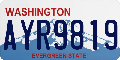 WA license plate AYR9819