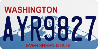 WA license plate AYR9827