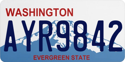 WA license plate AYR9842