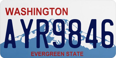 WA license plate AYR9846