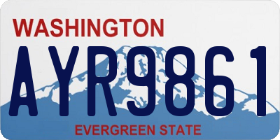 WA license plate AYR9861
