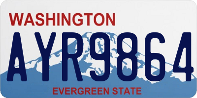 WA license plate AYR9864
