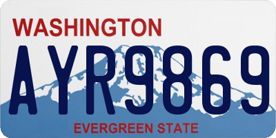 WA license plate AYR9869