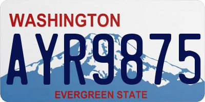 WA license plate AYR9875