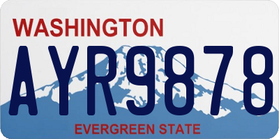 WA license plate AYR9878