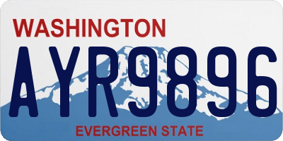 WA license plate AYR9896