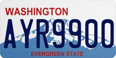 WA license plate AYR9900