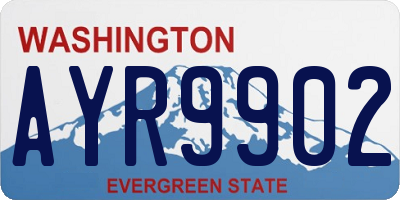 WA license plate AYR9902