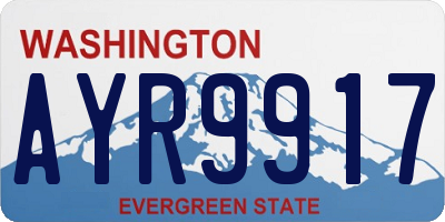 WA license plate AYR9917