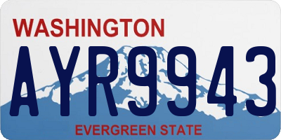 WA license plate AYR9943