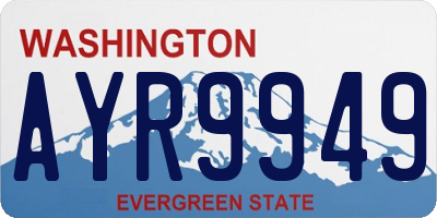 WA license plate AYR9949