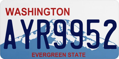 WA license plate AYR9952