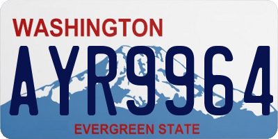WA license plate AYR9964