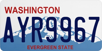 WA license plate AYR9967